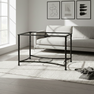 Mesa de forja elevable Sevilla en negro