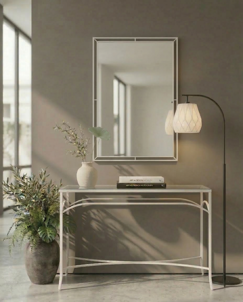 Consola de forja Cádiz en blanco