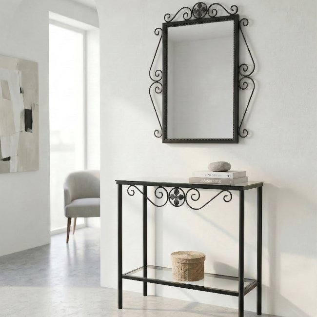 Consola de forja Málaga en negro