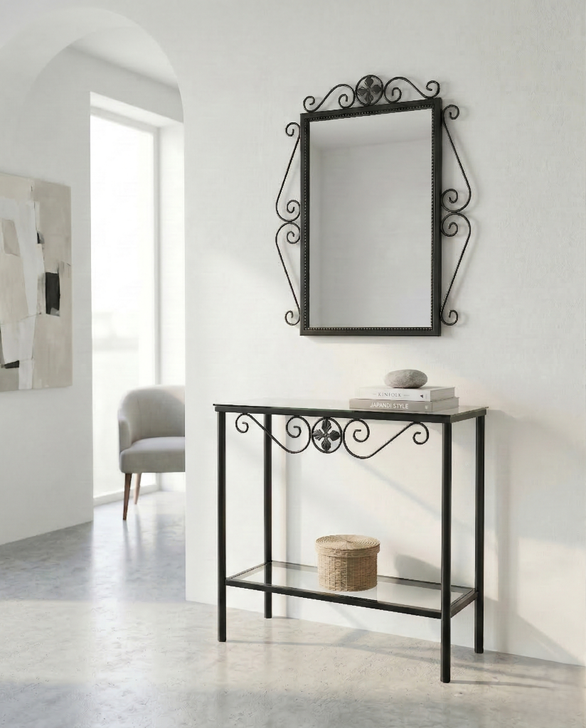 Consola de forja Málaga en negro