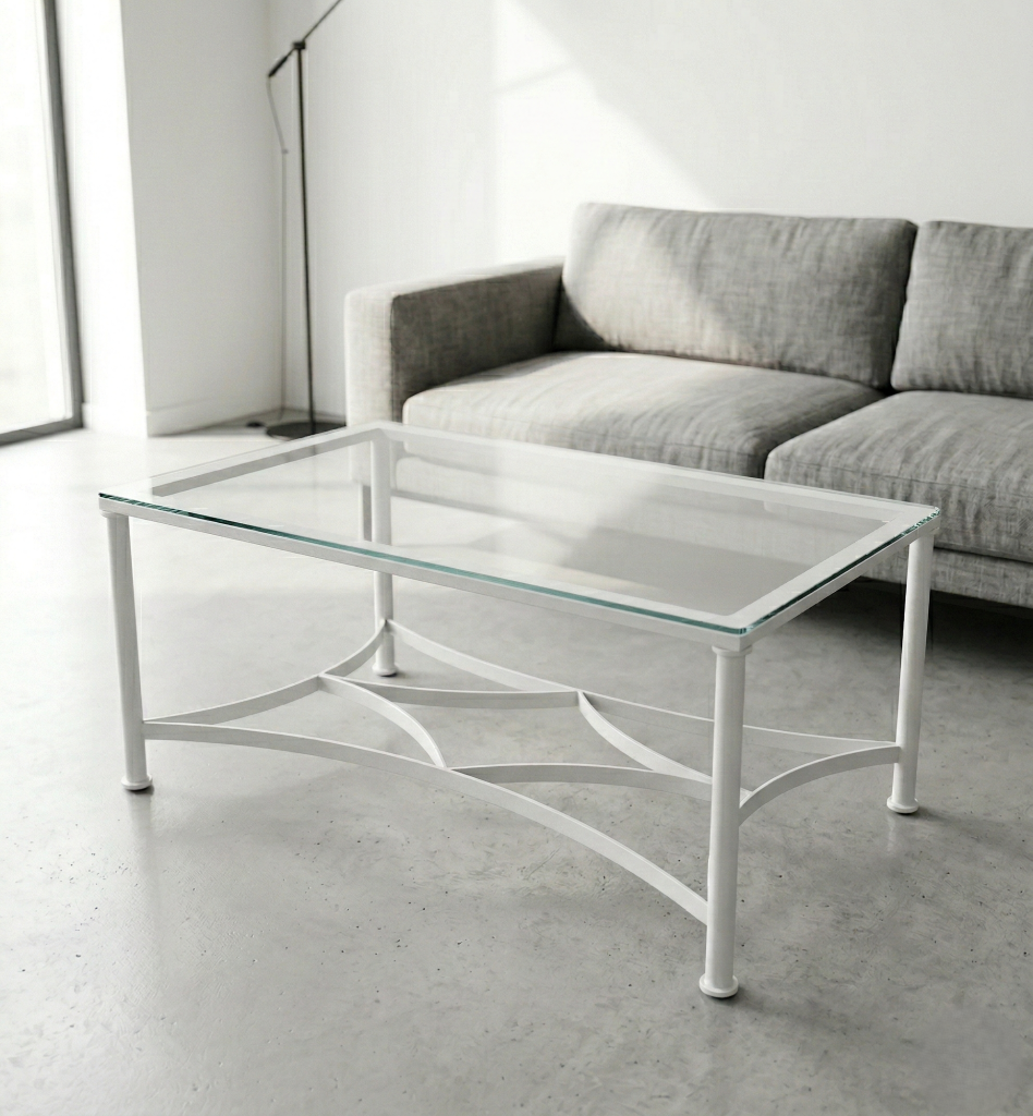 Mesa camilla de forja Alcolea en blanco