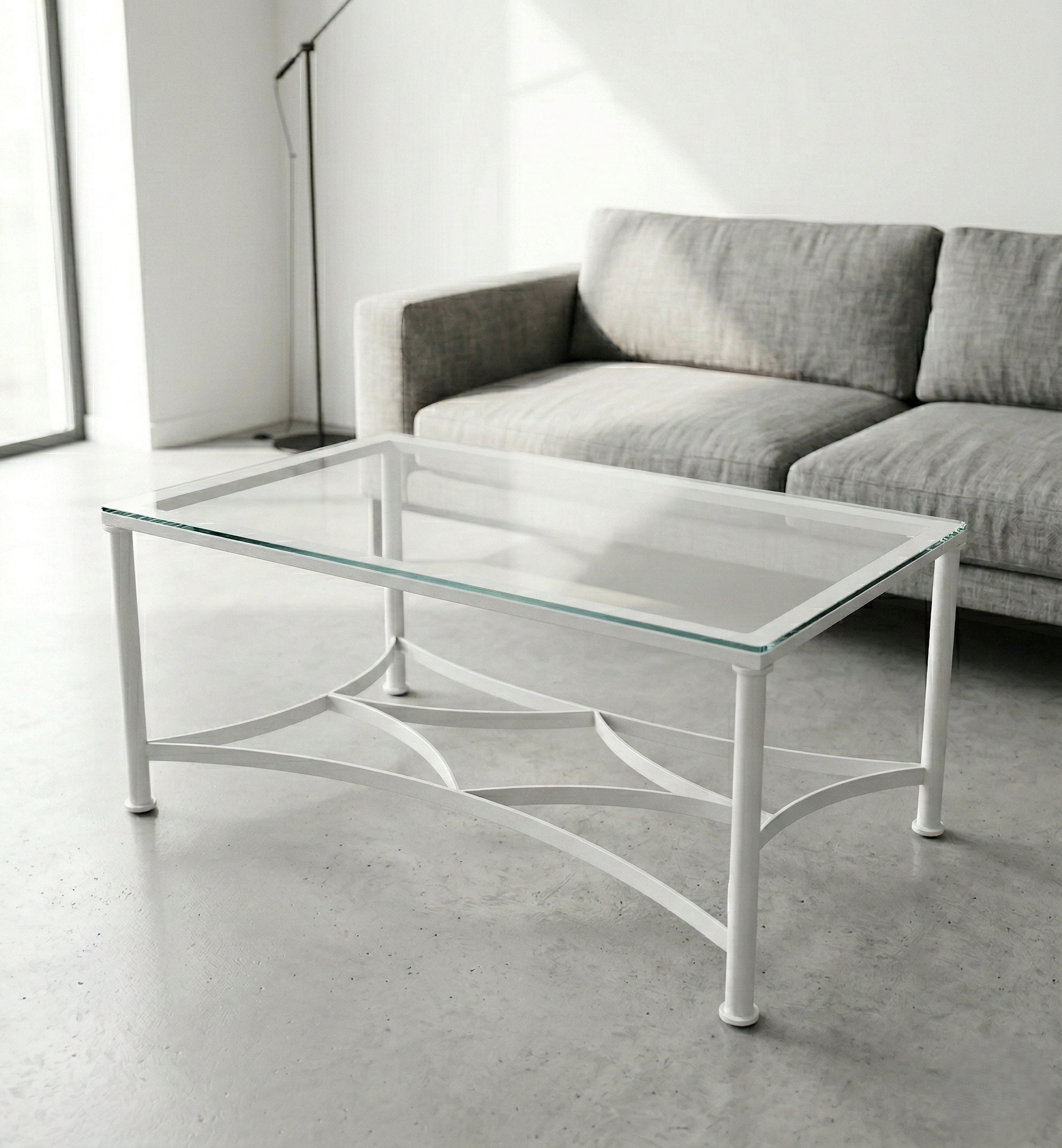 Mesa camilla elevable de forja Alcolea en blanco