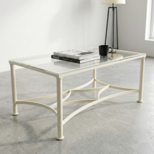 Mesa camilla de forja Alcolea en marfil