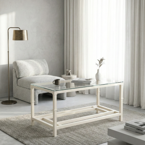 Mesa camilla elevable Grazalema en marfil