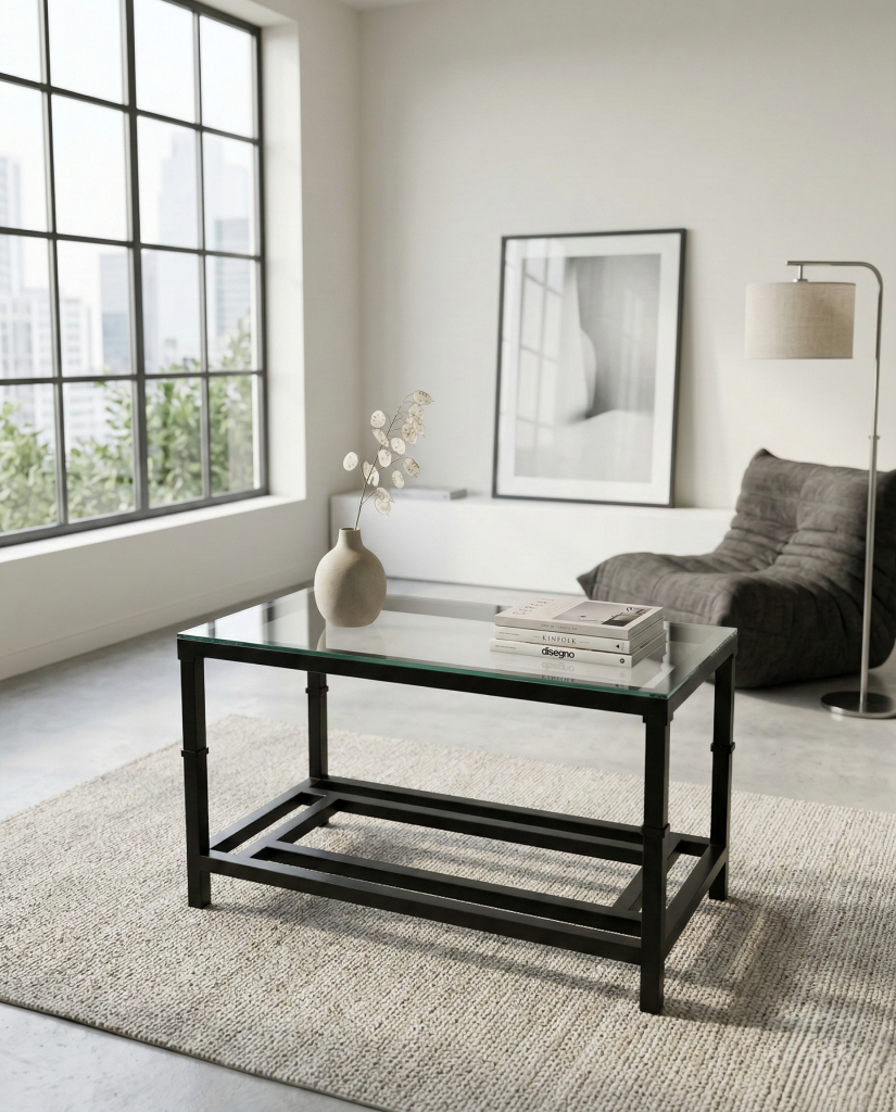 Mesa camilla elevable Grazalema en negro