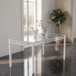 Mesa de forja Florencia en color blanco
