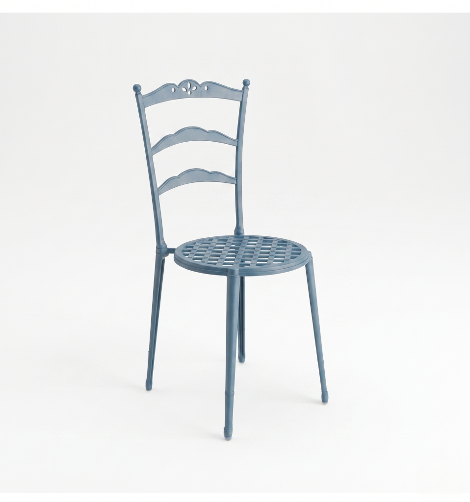 Detalle de silla de aluminio triana