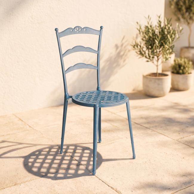 Silla de aluminio Triana azul