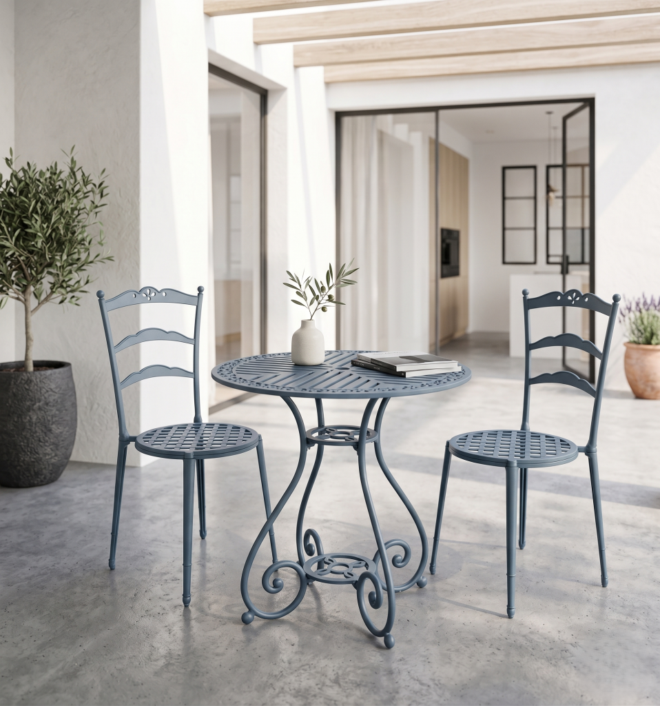 Conjunto velador Triana y dos sillas Triana