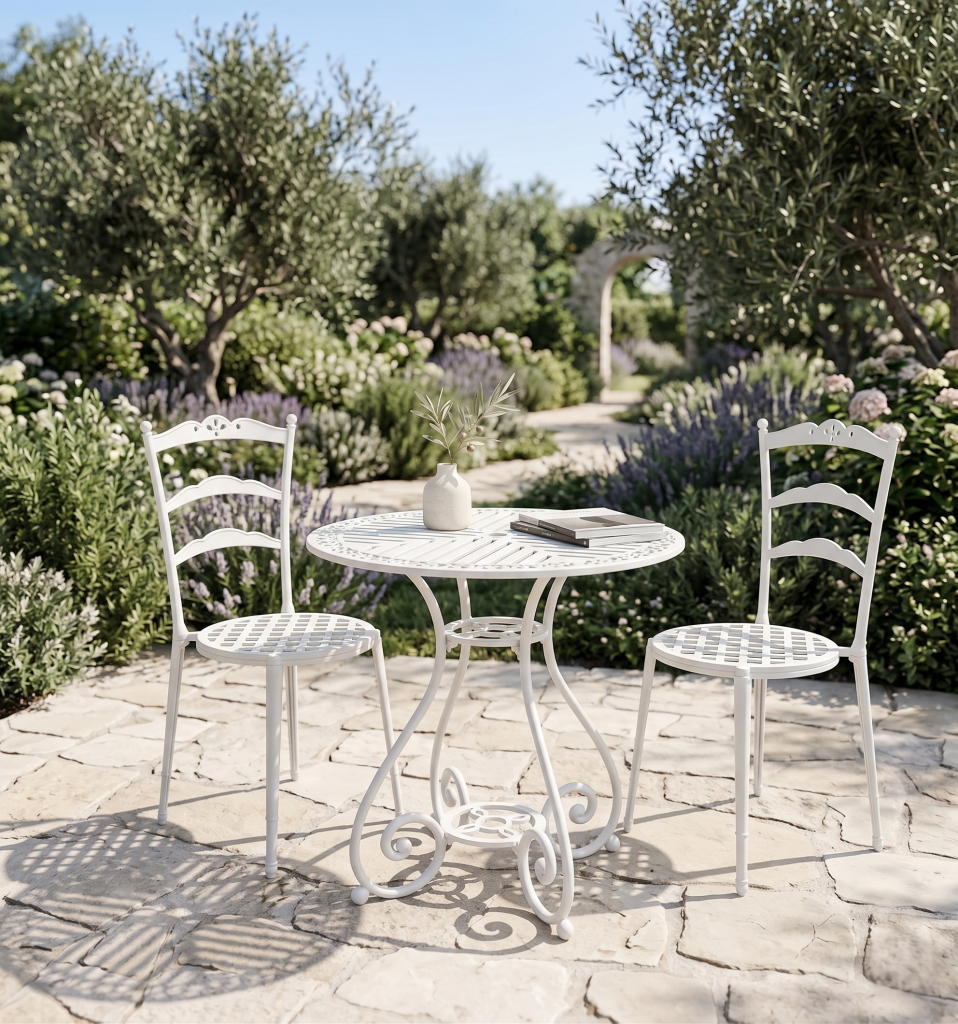 Mesa velador Triana en blanco