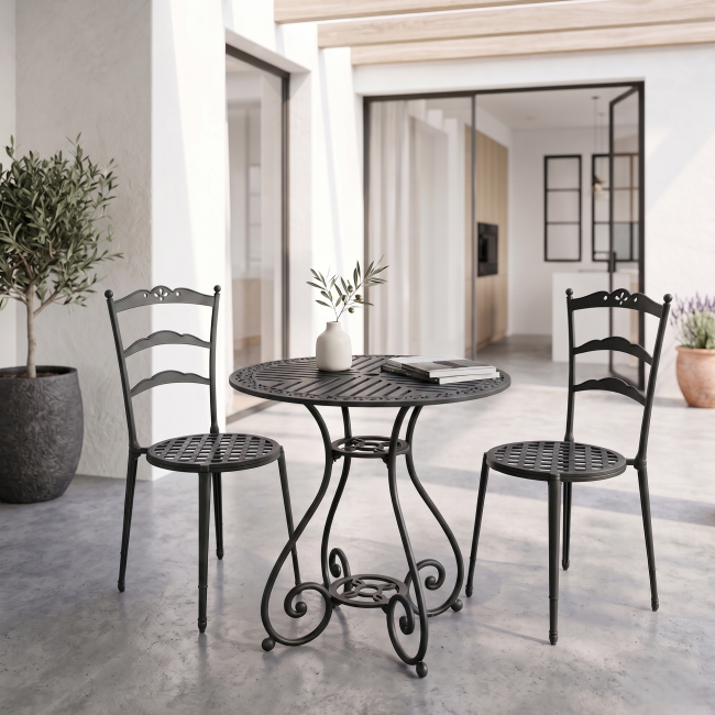 Mesa velador Triana en negro