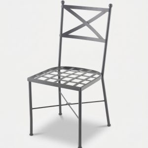 Silla de forja Florencia en negro