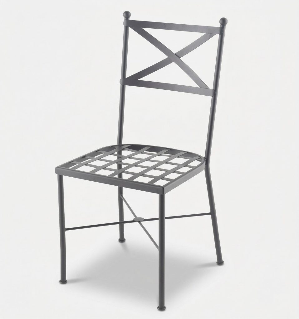 Silla de forja Florencia en negro